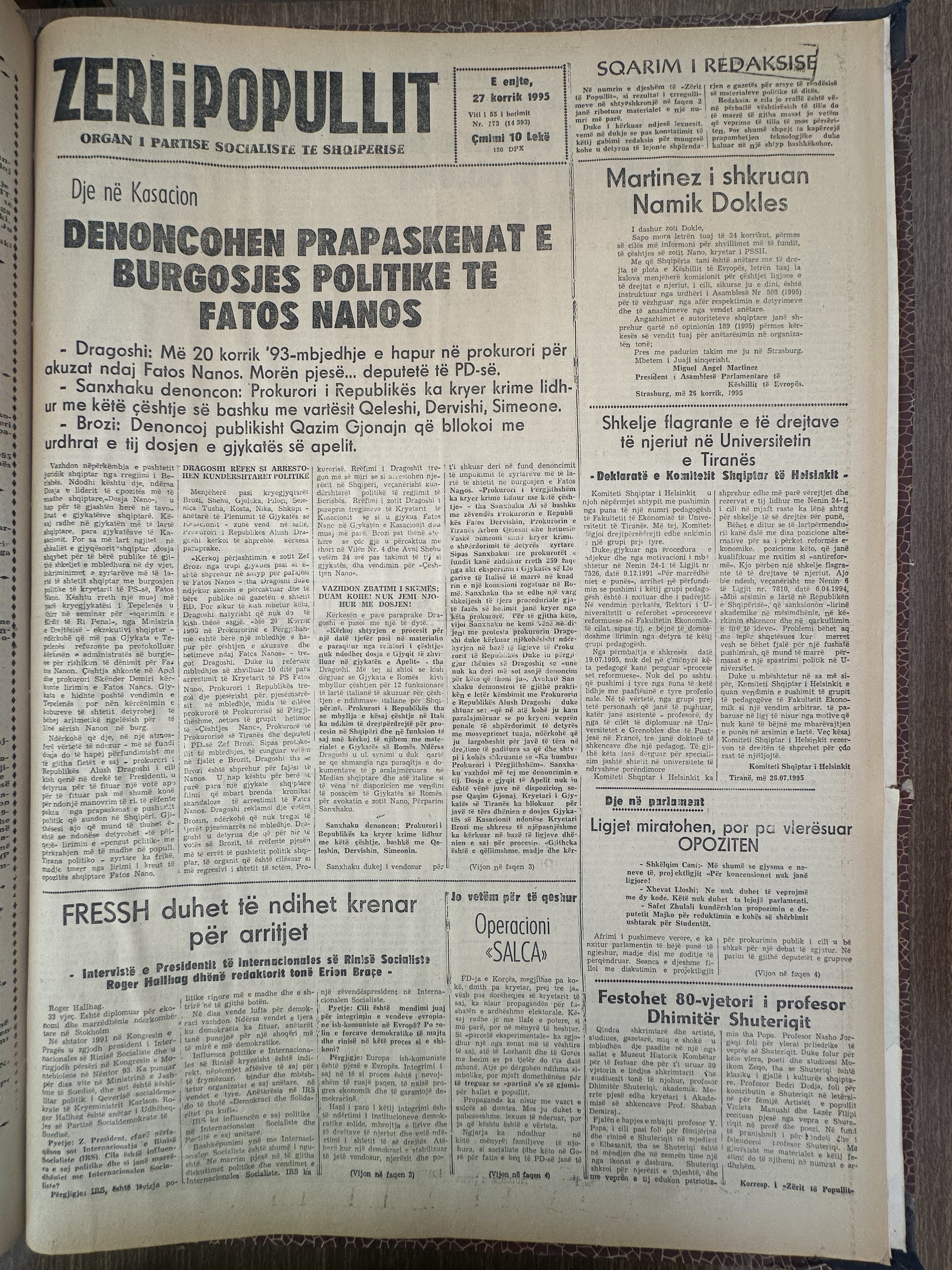 Zëri i Popullit 1995-07-27